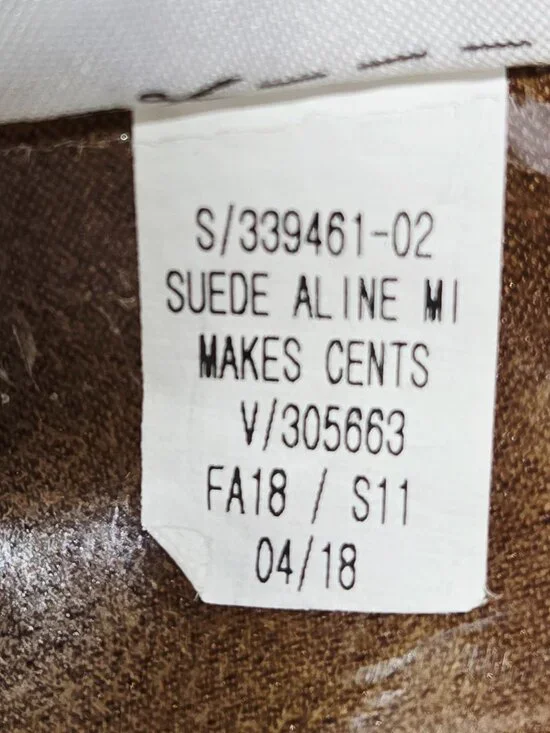 EUC WOMEN'S OLD NAVY SZ 8 TAN/SAND/CAMEL FAUX SUEDE POLYESTER A-LINE MINI SKIRT - Picture 9 of 10